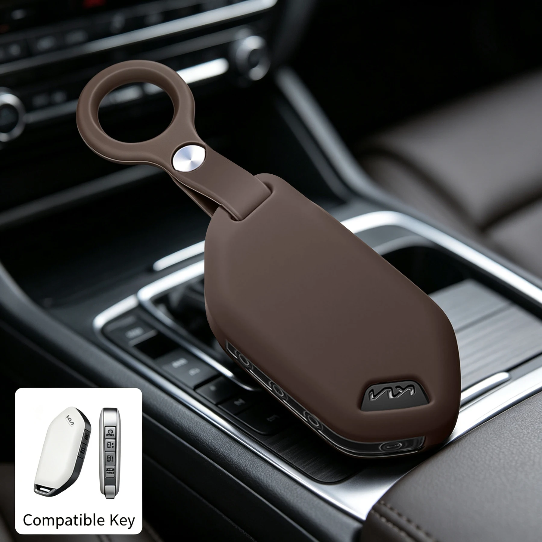 Seidenweiche Schlüsselhülle für Kia K3 EV5 Sorento Perriki Ev9 EV6 Gt 8 Port Carnival 2023 EV6 Cargo Silikon-Smart-Key-Schlüsselkappen-Hülle – Detail 1