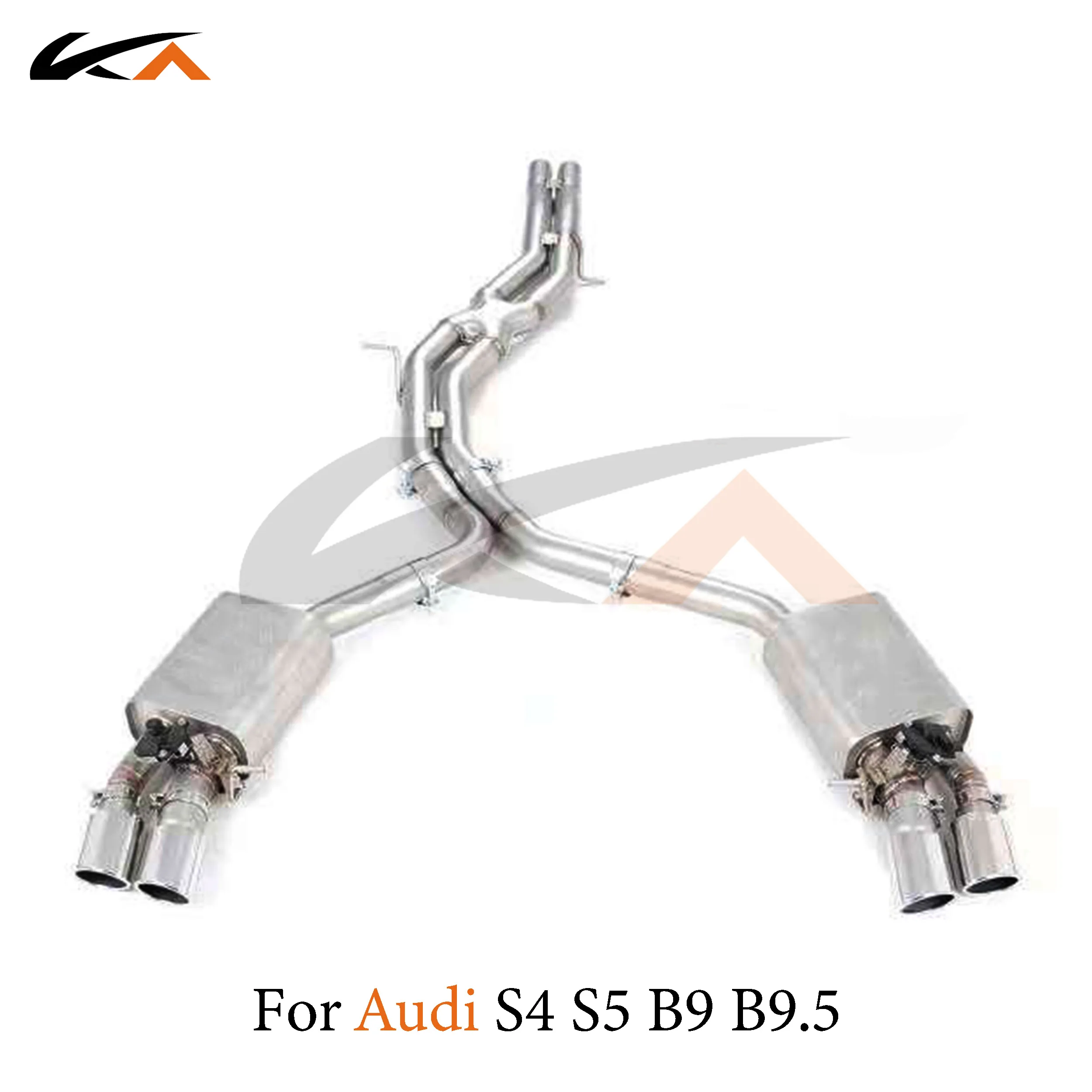 

KA Tuning exhaust system parts stainless catback for Audi S4 S5 B9 B9.5 3.0T rear section performance muffler valve