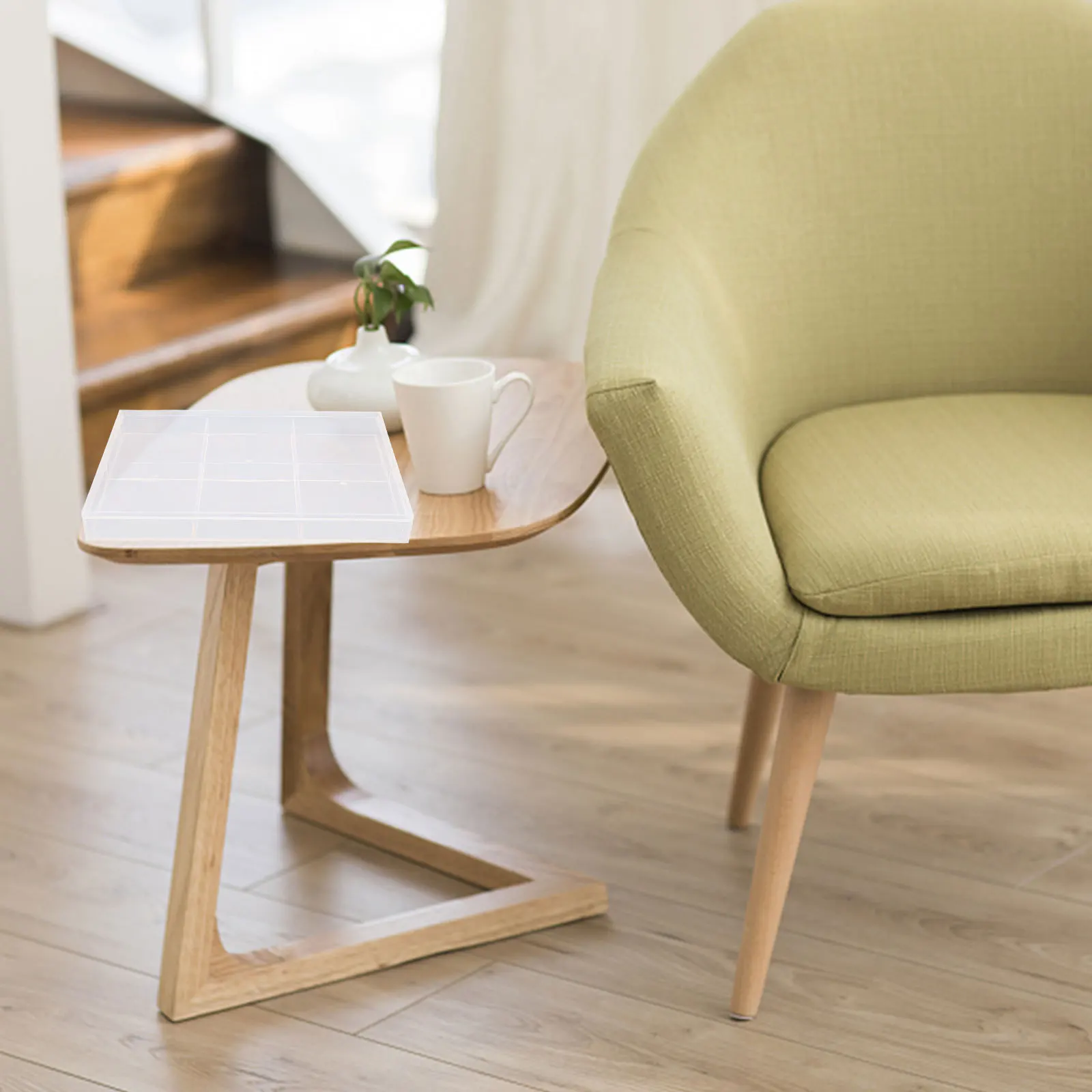 

Clear Plastic Tea Bag Holder Organizer Box Divided Storage Capsule Coffee Bag Container Multi-Compartment Tea Box for Household