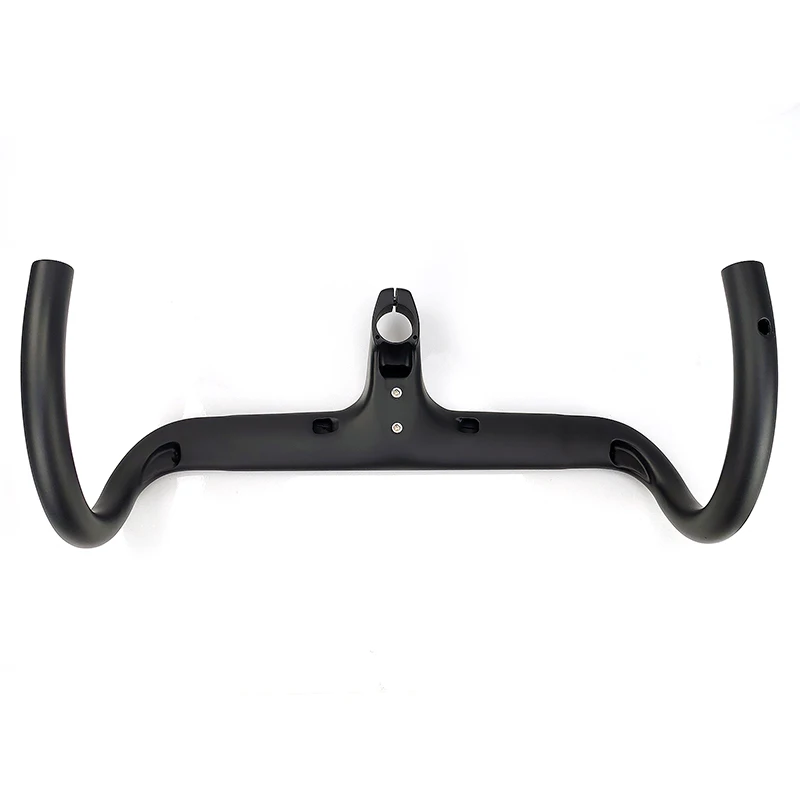 Newest Fully concealed cable matt UD full carbon bicycle handlebar Road bike carbon handlebar and Stem integrateved with washers