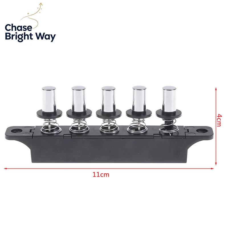 Five-position plug-in button switch for range hood five-position silver switch
