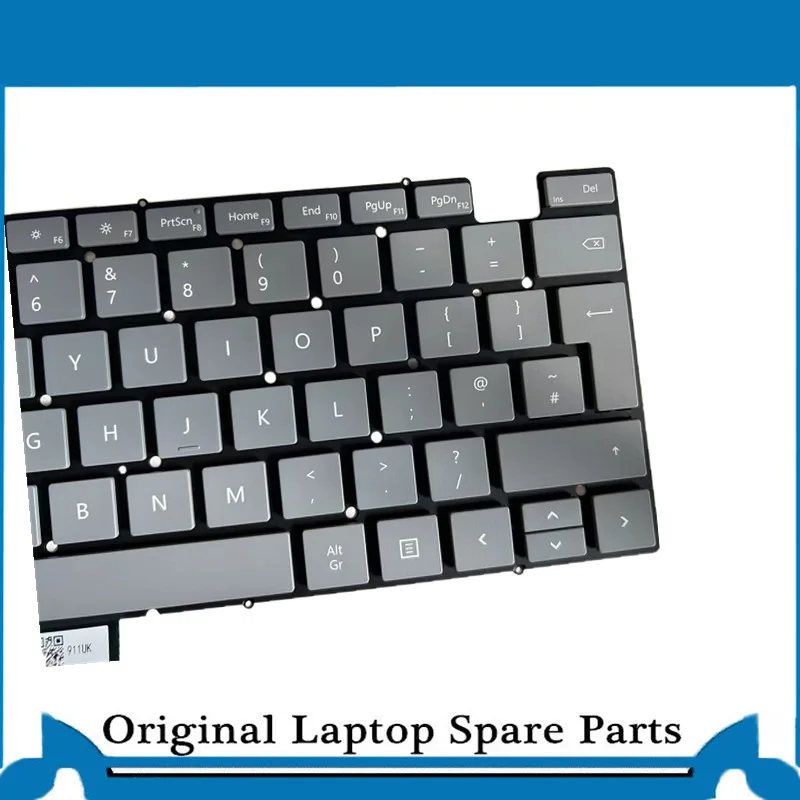 Imagem -04 - Teclado Original para Microsoft Surface Laptop go 1943 Teclado Reino Unido Sliver