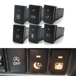 1Pc For Mitsubishi Outlander 2013-2020 Power On Off Car Orange LED Light Front Rear Fog lamp Button Mirror Heating Switch Button