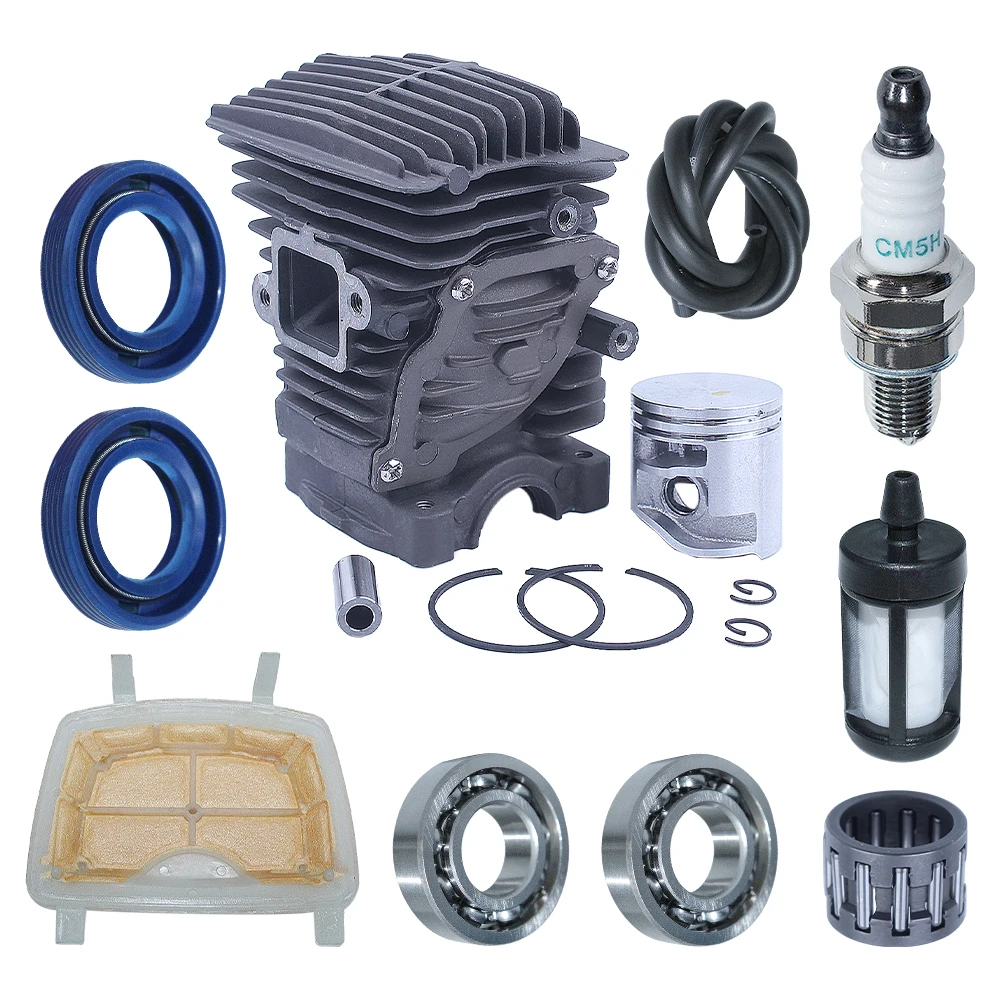 Kit segel minyak bantalan Piston silinder gergaji mesin 38mm untuk Stihl MS211 MS181 C MS171 MS 171 181 211 gergaji mesin 1139 020 1201 1139 03