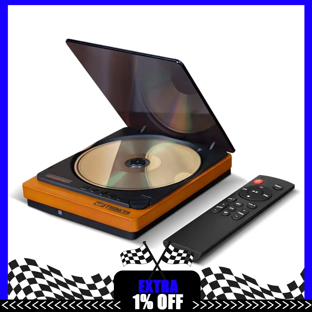 THINKYA JA-310R Lettore CD con Qualità Audio Senza Perdita, Supporto Connessione Bluetooth, USB Type-C, Fibra Ottica, Regalo Ideale