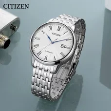 Original Citizen NJ0080-50A Automatic Made in Japan 42mm White Dial Roman Index Steel Sapphire Glass 50M Waterproof
