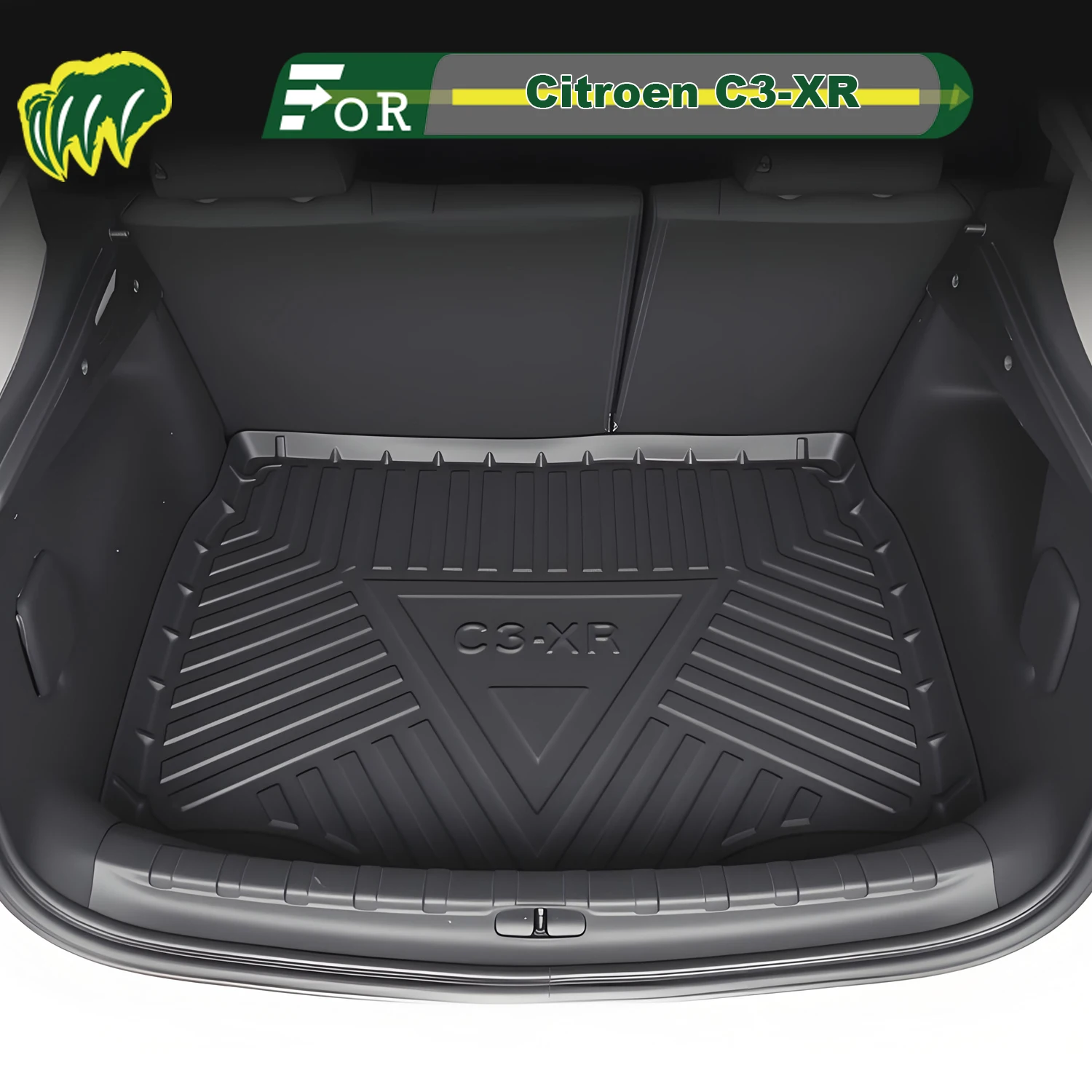 

Для Citroen C3-XR 2015-2021 TPE индивидуальный коврик для багажника автомобиля всесезонный коврик для багажника 3D-образный коврик для багажника Защитный коврик для заднего багажника