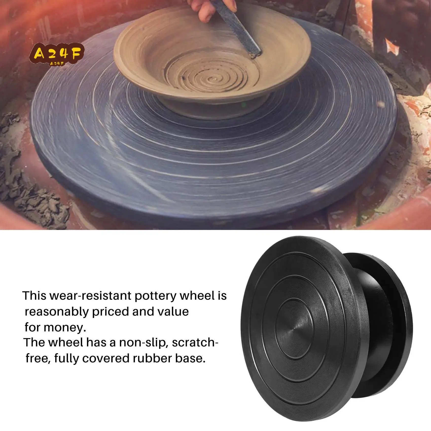 

A24F-Wheel Turntable Turntable Clay Sculpture Modeling Pottery Multi-Function Manual Turntable Turntable Carving Table Pottery W