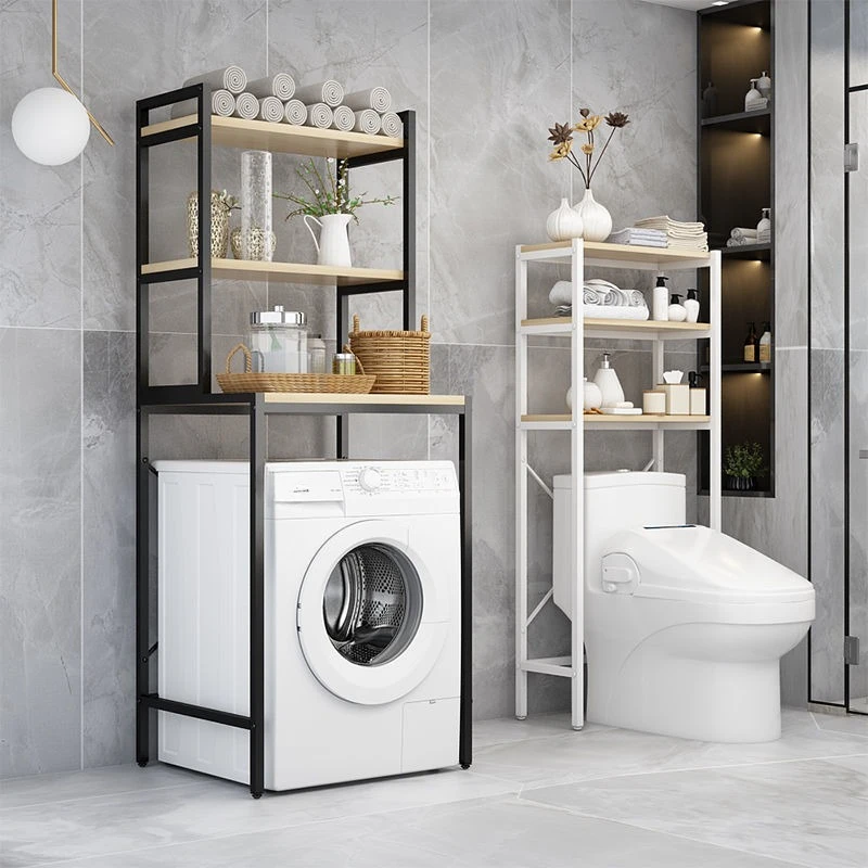 Balcony washing machine rack, floor-to-ceiling storage shelf, locker above the toilet, drum pulsator automatic double-cylinder