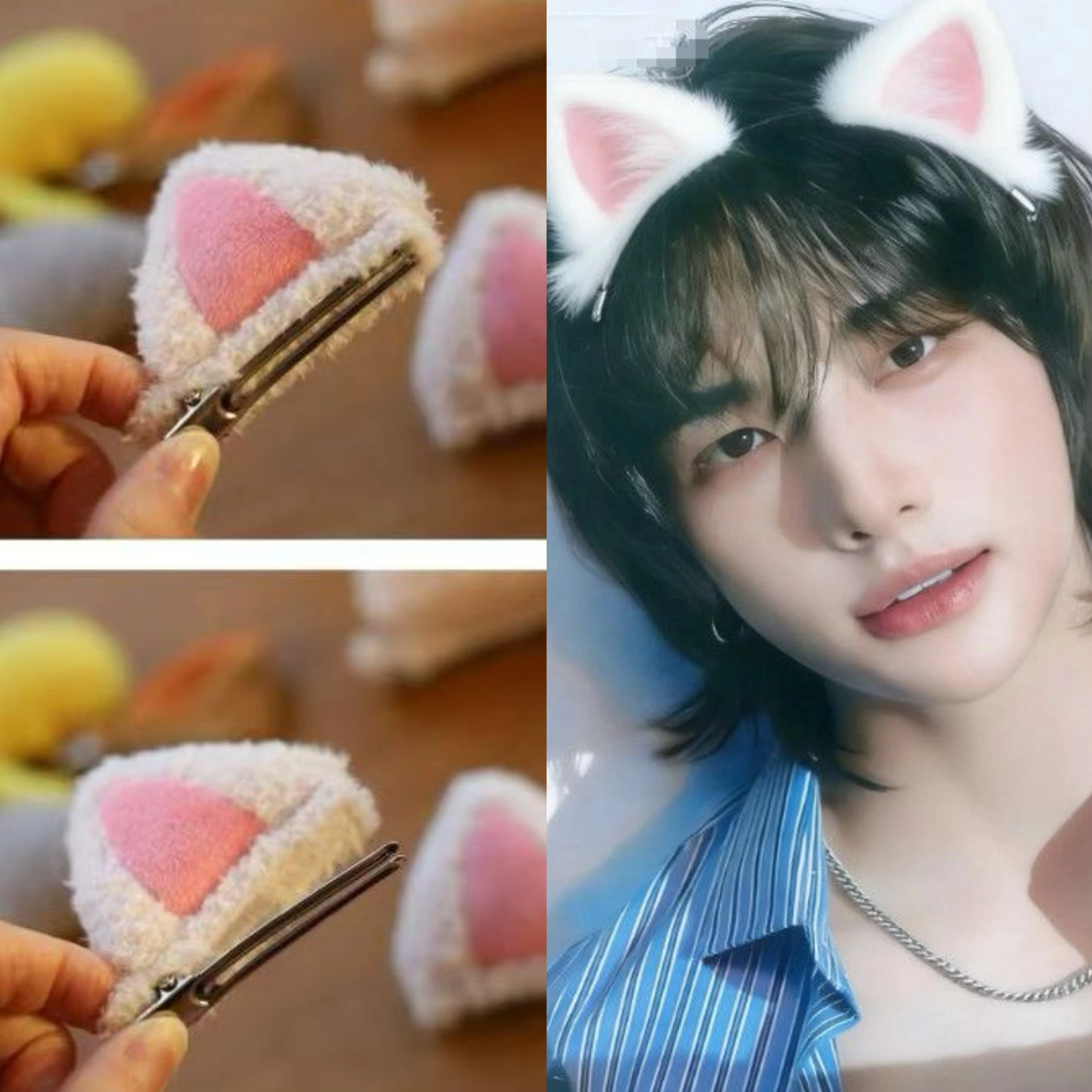 Pinzas para el pelo SKZOO de ídolos coreanos con imagen de dibujos animados, 6TH FM, con personajes de Hyunjin, Felix, LeeKnow, Han, BangChan, accesorios decorativos bonitos y horquillas de felpa SKZ