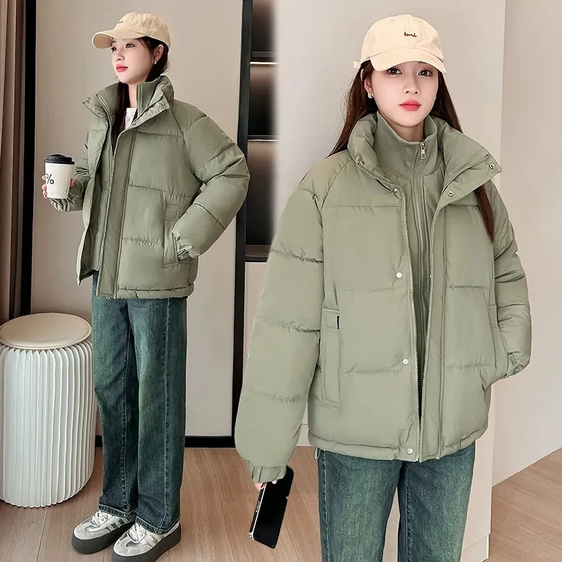 2024 New Fashionable Versatile Cotton Jacket Short Loose Fake Two piece Cotton Jacket Dopamine Couple Cotton Coat Trendy P56