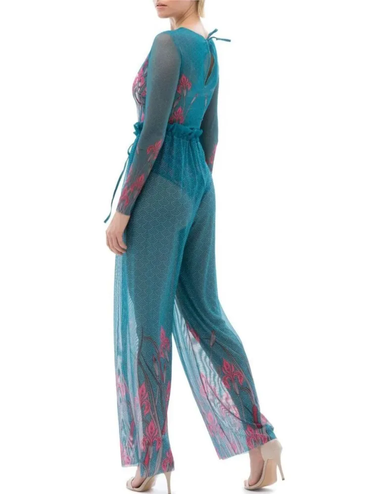 Conjuntos de 2 piezas de traje de baño de malla y traje de baño Sexy Panst, traje de baño de verano para mujer, conjunto de Bikini, traje de baño para cubrir la playa, Куwlльник