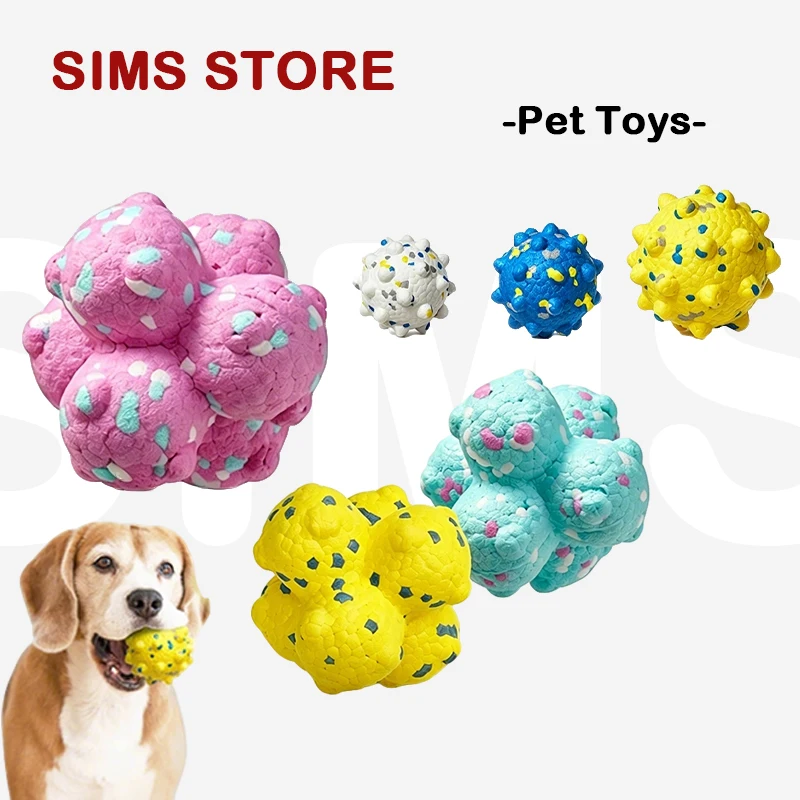 Dog Agility Training Ball Durable Chew Toy Teething Self Play for Aggressive Chewers Puzzle Ball Boredom Relief Interactive