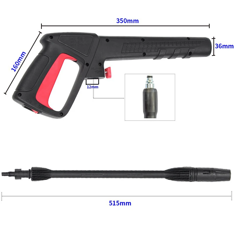 High Pressure Washer Gun Car Washer Gun With Jet Turbo Sprayer Extension Wand For Bosch/AR Blue/Makita/Michelin/Black Decker