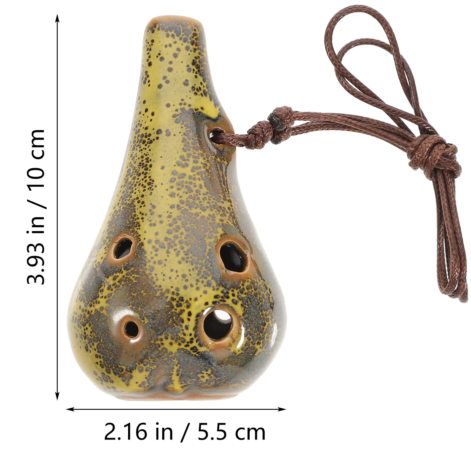 

6-Hole Mini Ocarina Ceramic Alto C Beginner Practice Wind Instrument Retro Modeling Portable for Children and Beginners