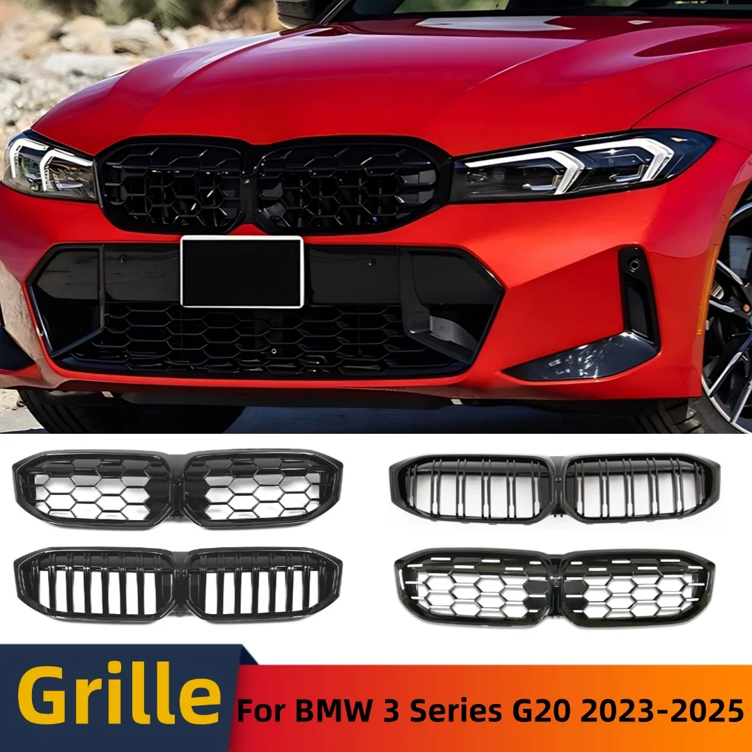 

For BMW 3 Series G20 G21 LCI 2023-2025 Front Bumper Kidney Grille Grill Inlet Mask Grid Facelift Body Kit Tuning Accessories