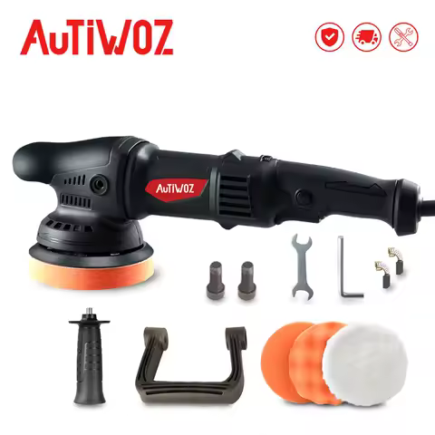 AUTIWOZ 듀얼 액션 자동차 연마기, DA 920W 고출력 랜덤 9mm 랜덤 궤도 기계, 자동 왁싱 도구
