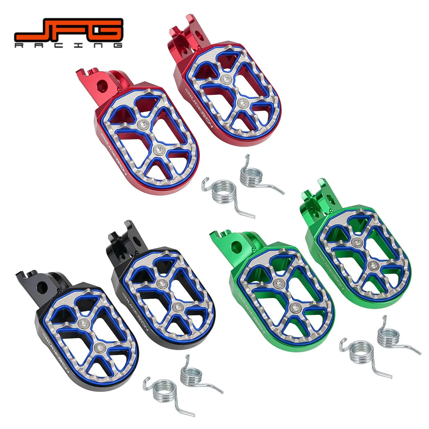 

Double-layer Foot Pegs Footrests Pedals CNC For Honda CR125 250 CRF150R 250R 250X 250RX 300L 450R 450RX 250RALLY KX250F 450F