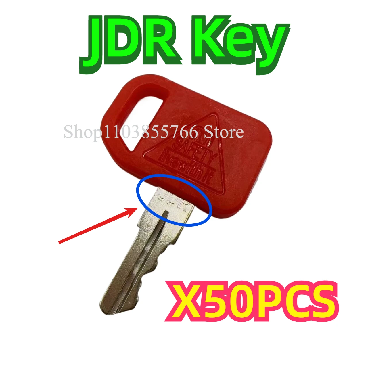 50PCS JDR Excavator Ignition Key For John Deere Heavy Construction Equipment Ignition Keys AT195302, AT145929,AR51481