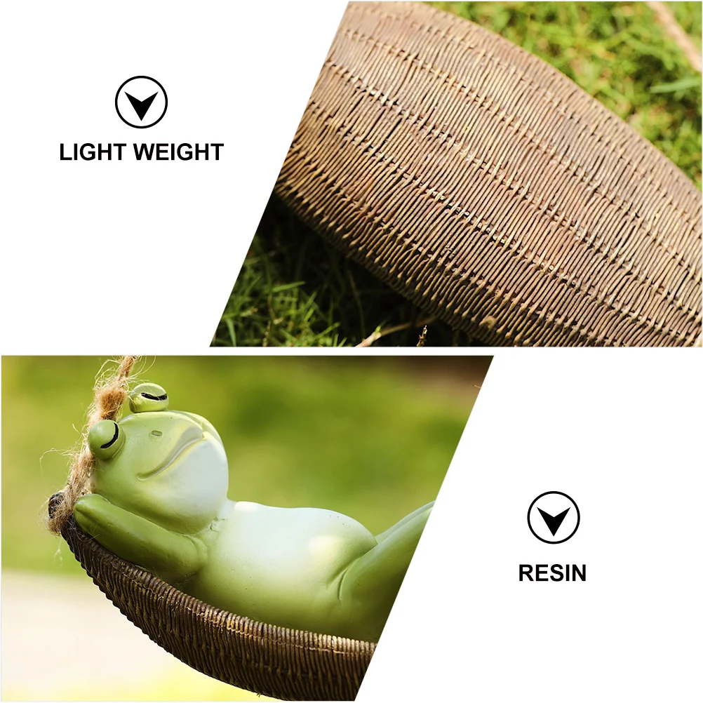 

Swing Shaped Resin Hanging Ornament Realistic Garden Frogs Outdoor Hanging Decoration Portable Yard Decor Frogs Ornament