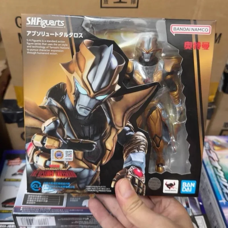 

Bandai In Stock Shf Ultraman Absolute Tartarus Ultra Galaxy Fight Gold Articulated Action Figure For Anime Collection Collectors