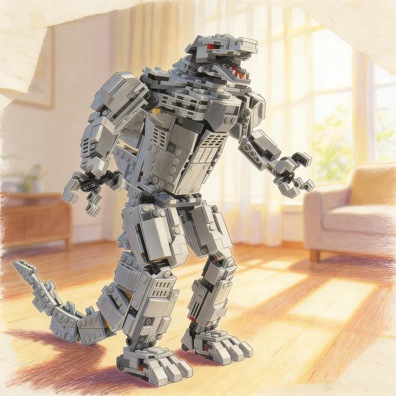 

844 детали MOC Мехагодзилла: альтернативная модель, конструктор, игрушка для сборки, развивающий подарок на Рождество, идея для творчества