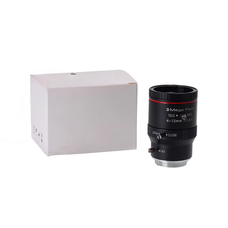 4-12Mm manual zoom manual aperture lens 3 million high definition distortion small C port, lens industrial lens