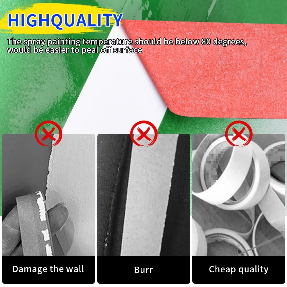 Orange Color Painter Tape Masking Tape, Multi-Surface Masking Tape, Painting and Decorating Supplies, Art Supplies