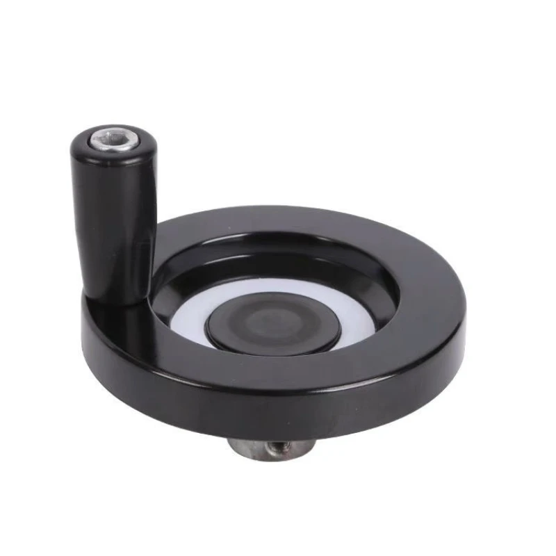 1PCS 8*63mm 8*80mm 10*63mm 10*80mm Black Lathe Milling Machine Handwheel Rear Ripple Hand Wheel with Revolving Handle