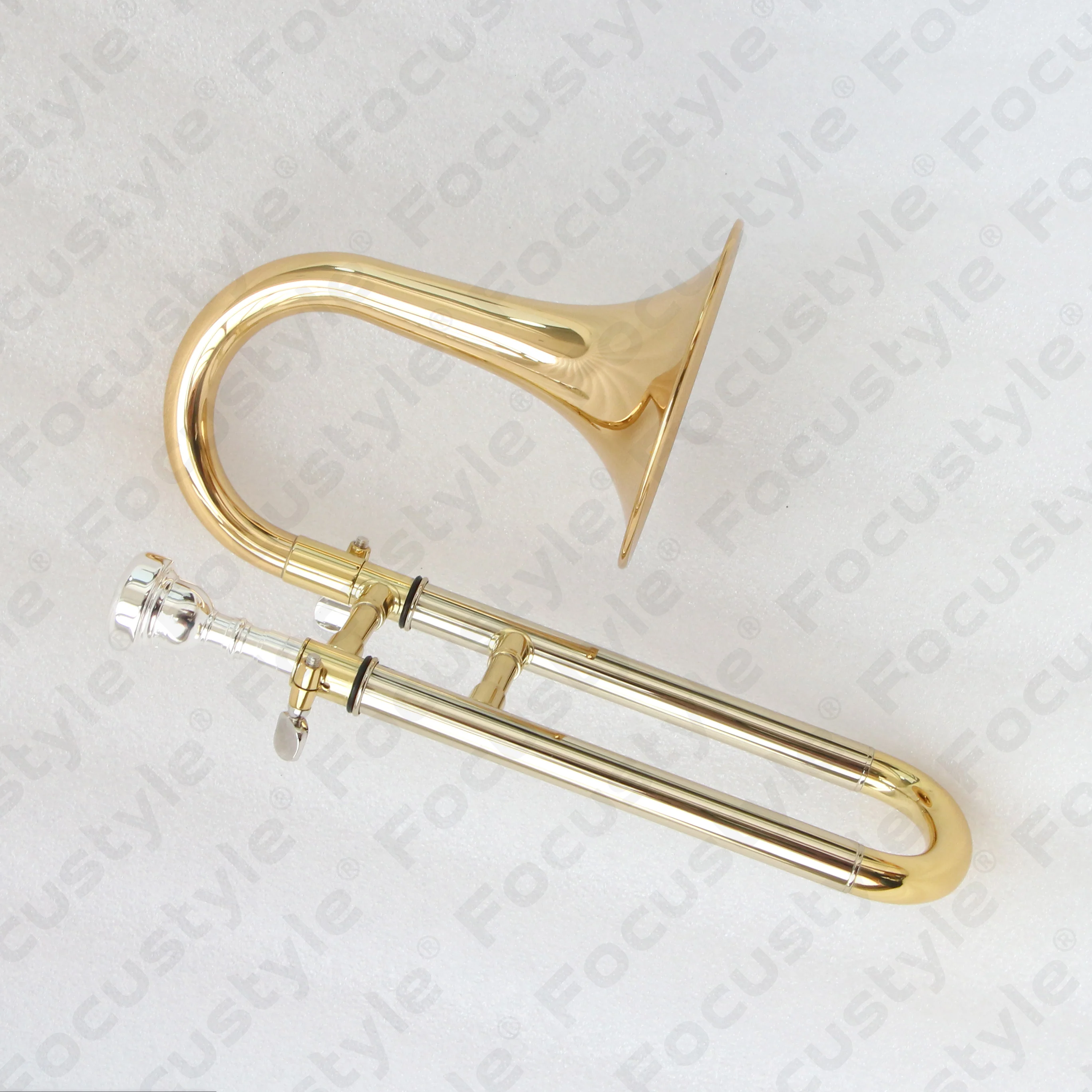 RTS Bb/A Or High Bb Flat Clear Lacquered Gold Copper Bell Cupronickel Full Slide Brass Body Piccolo Trombone In Stock