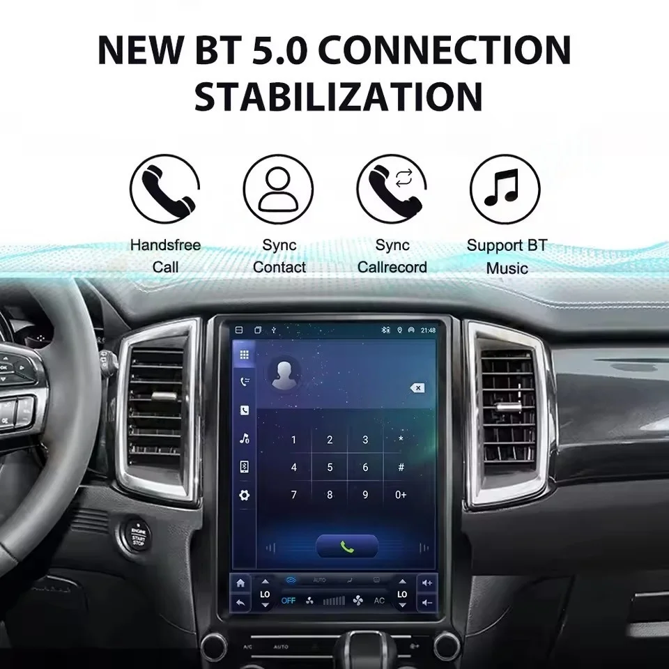 Android15 For Ford Everest Ranger 2016-2021 Car Radio Automotive Multimedia Player Screen Carplay Auto Bluetooth GPS WIFI Stereo