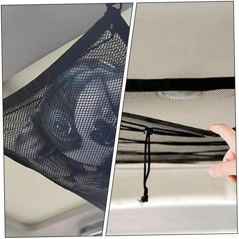 سقف السيارة شبكة بضائع حقيبة التخزين SUV السقف المنظم الملحقات الداخلية تنفس شبكة قوية الحاملة الفضاء توفير صالح