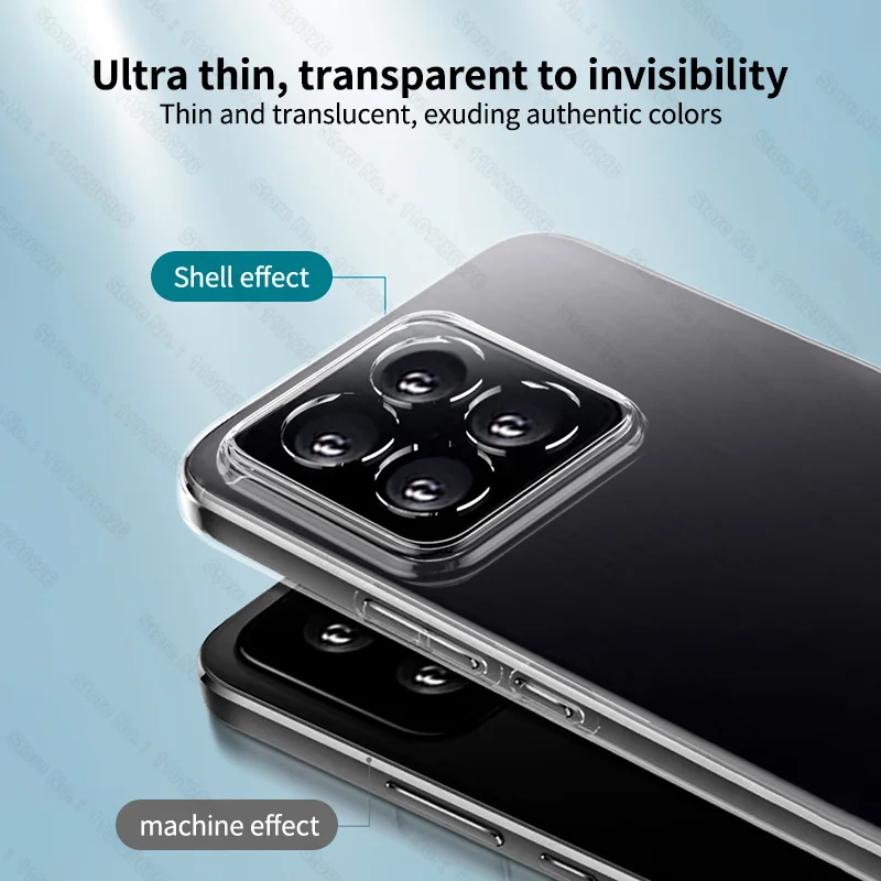 حافظة هاتف ناعمة شفافة للصدمات ، غطاء سيليكون فاخر ، Xiaomi Mi 14 Ultra 13 13T 12 11 10 12T برو 12S 12X 11T 10T لايت