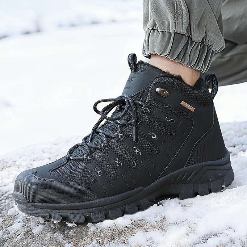 Botas de senderismo impermeables para hombre, de caña media, antideslizantes, ideales para actividades al aire libre, como senderismo, escalada y caminatas.