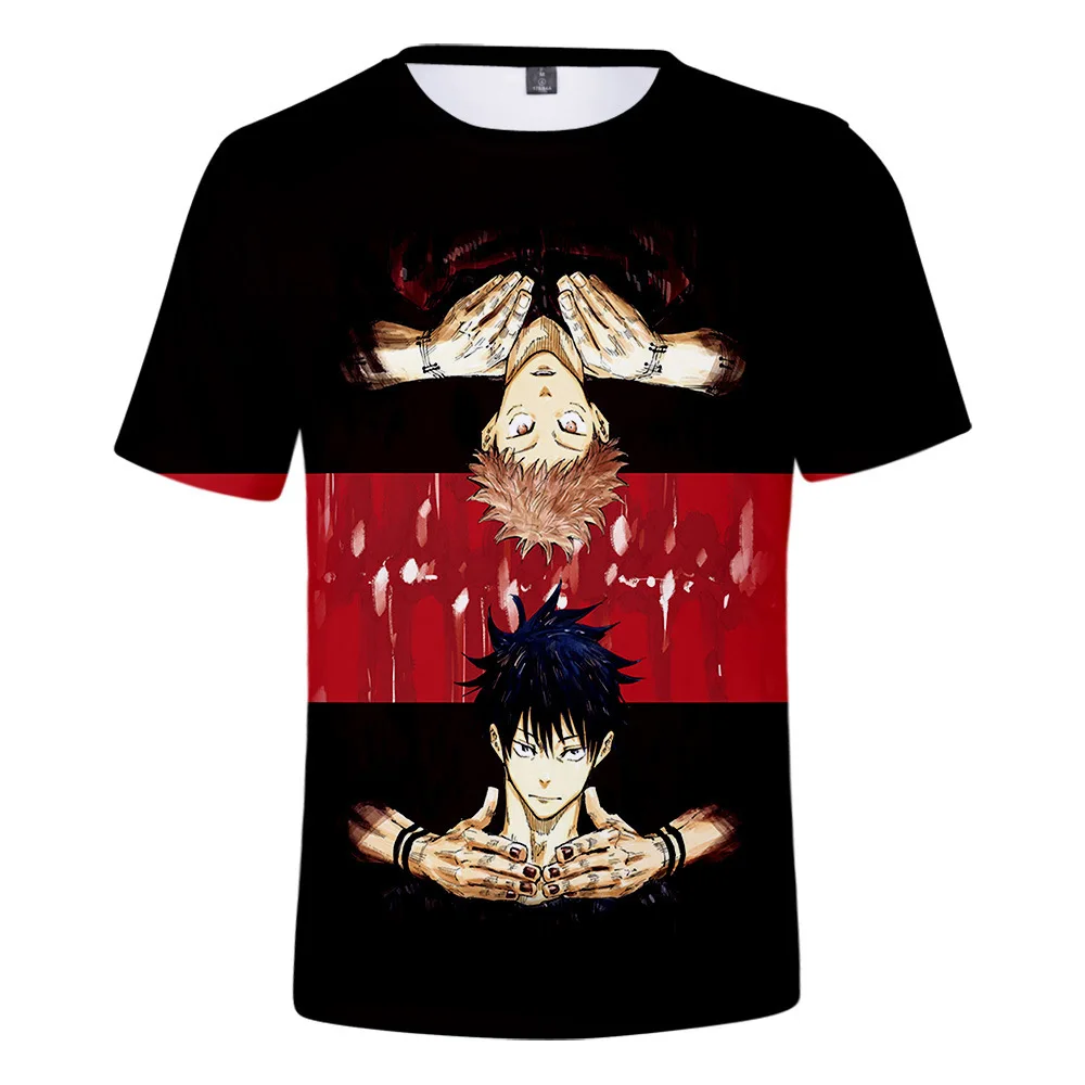 Kids And Mens Summer t shirts Japanese Anime Jujutsu Kaisen Gojo Boys T-shirt Summer Oversized Harajuku Casual Sport  Streetwear