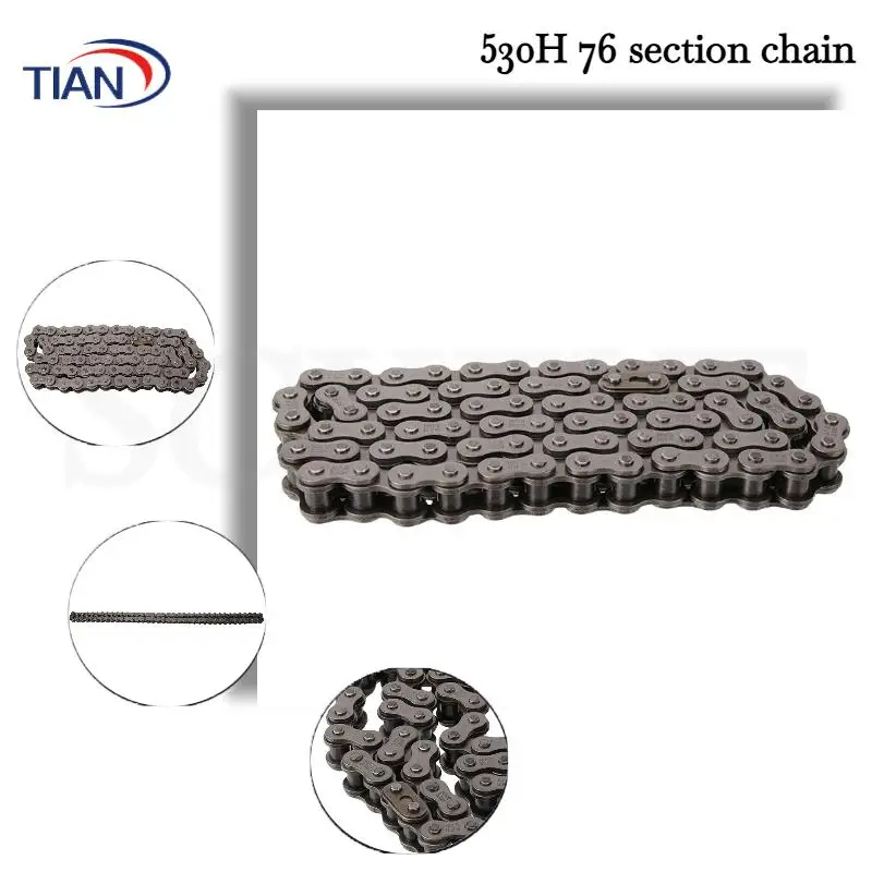

530H 76 Section Drive Chain Heat Treated Reinforced High Tensile Strength For Cruiser Off-Road Motorcycles
