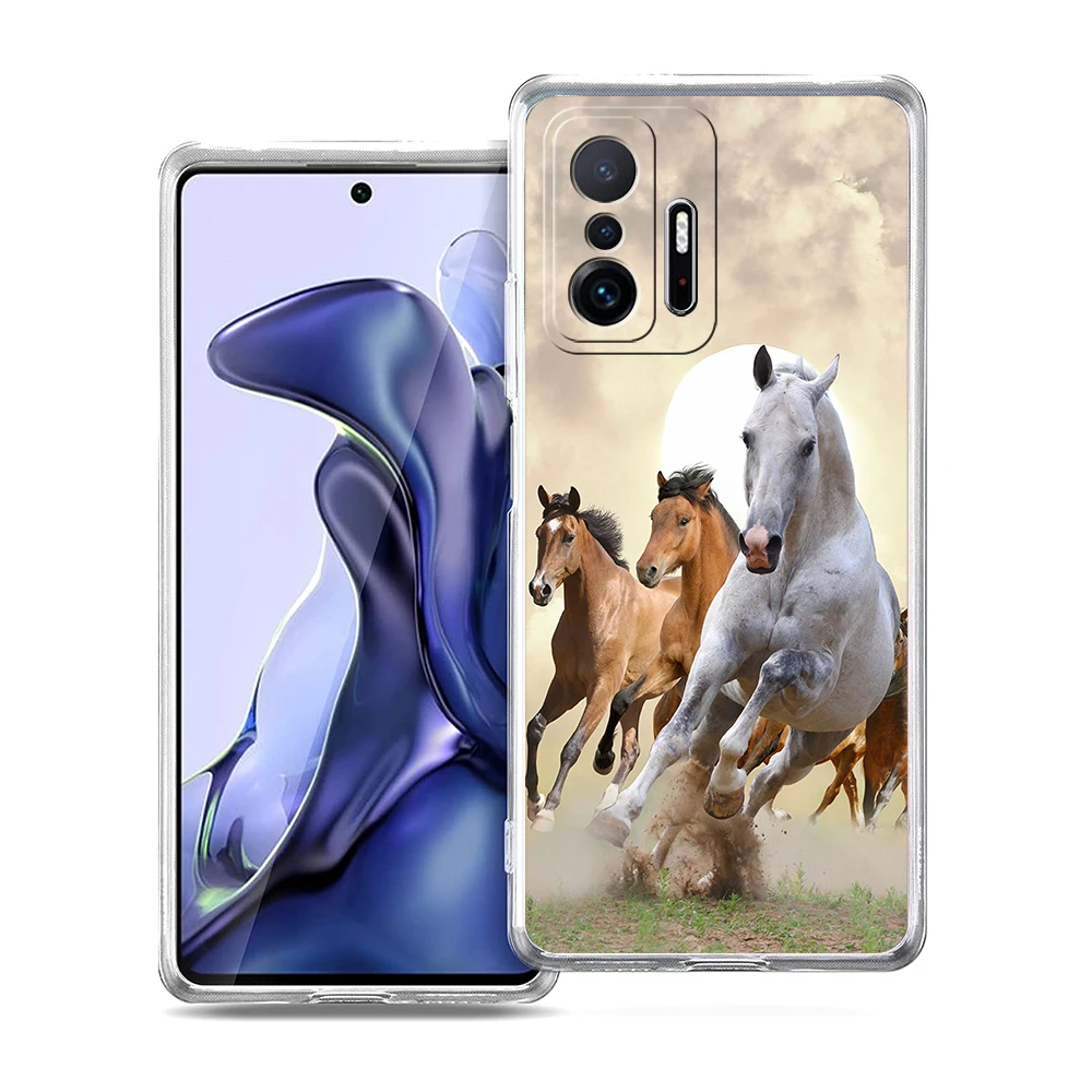 Horse Animal Soft Transparent Phone Case For Xiaomi Mi Poco X3 X4 NFC F3 M3 M4 12 11 Ultra 11T 11X Pro Lite 5G Shell Fundas Bag