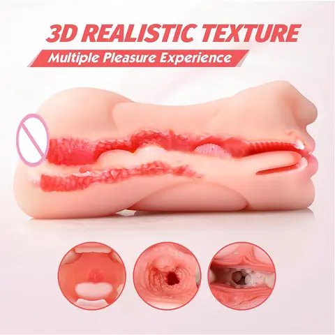 3 in 1 Male Sex Toys with Sexy Mouth Realistic Vagina and Tight Anus Ass Oral Sex Doll Stroker Adult Toys Adult Supplies for Men
