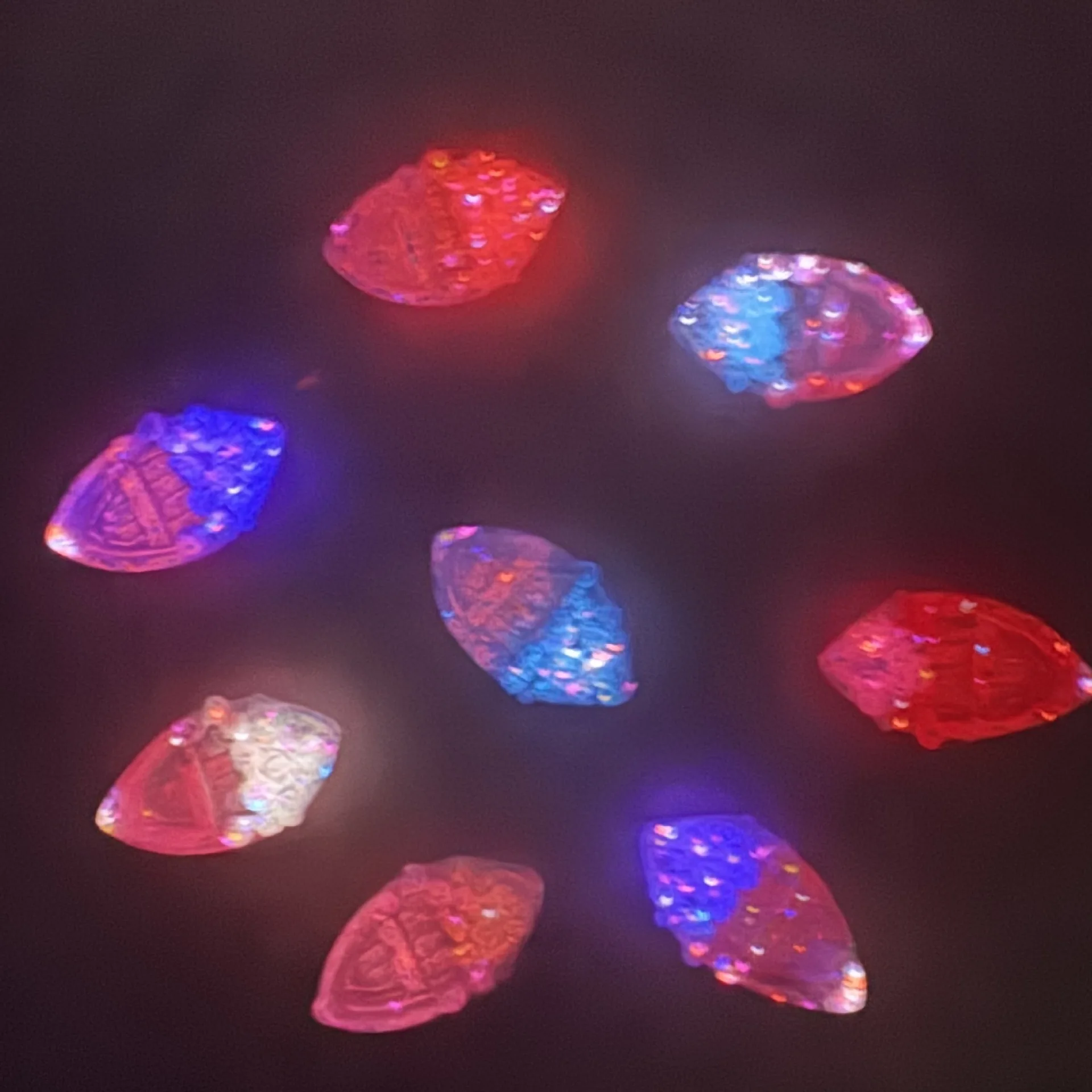 500PCS Night Light Small Flower Boat Flower Hair Clip Accessories Sparkling Powder 3D DIY Handmade Material Jewelry