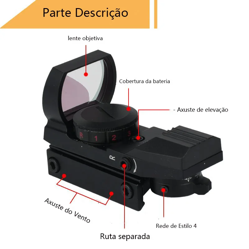 Collimateur réflexe à 4 réticules HD101, vue optique tactique, point rouge vert, lunette de visée compacte haute définition, jouet, offre spéciale