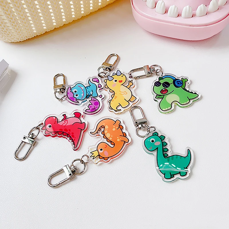 Cartoon Acryl Dinosaurier Schlüssel bund Kawaii Dinosaurier Peripherie Spielzeug Rucksack Anhänger Spielzeug Geschenk