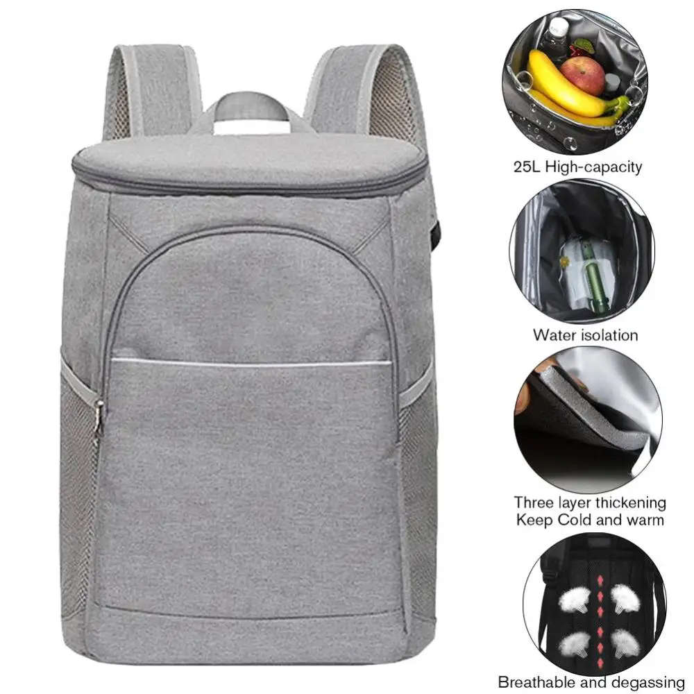 18L Outdoor Backpack Insulated Thermal Cooler Waterproof Picnic Lunch Bag Camping Rucksack Leakproof Travel Bag