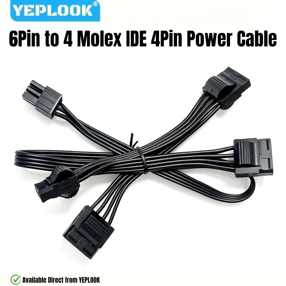 

4 Molex Straight PATA Perif Peripheral IDE 4Pin Power Cable for Corsair TX550M, TX650M, TX750M, TX850M TX-M Type 3 Modular Power