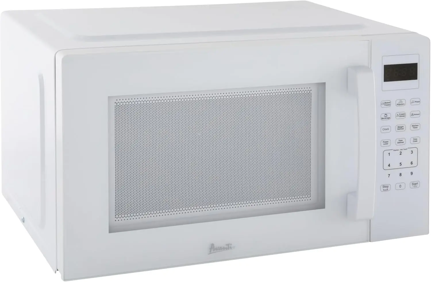Horno microondas MT150V0W Compacto de encimera de 1000 vatios con 9 configuraciones de precocina, descongelación de velocidad y peso, electrónico