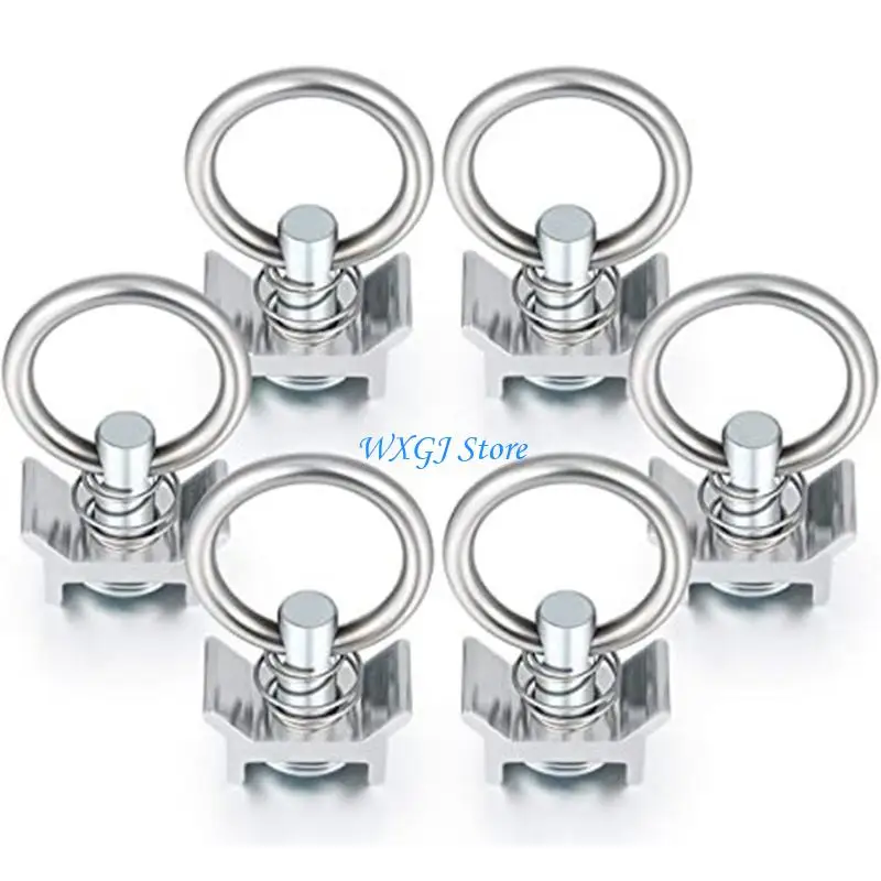 37JE Single Fitting L Track 4,000Lb Capacity with Round Rings Cargo Control