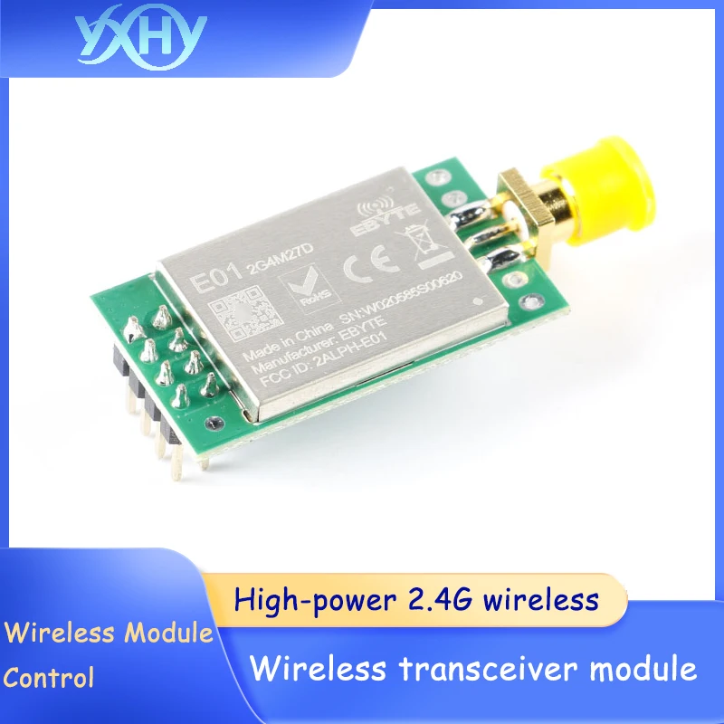 

1pcs nRF24L01P+PA+LNA high-power 2.4G wireless transceiver module with a communication range of 2500 meters and strong anti-inte
