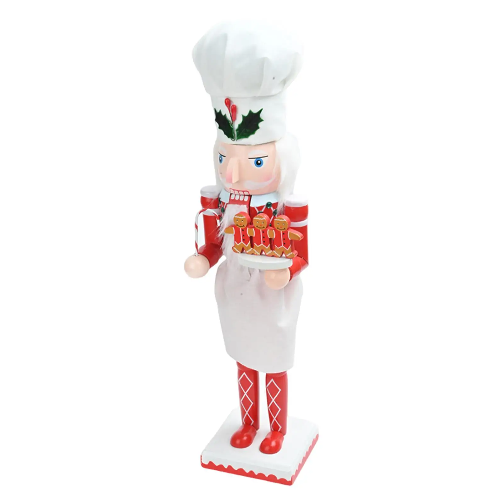 Christmas Nutcracker Statue Wooden Figurine Home Decor Sculpture Holiday Party Winter Table Centerpiece Fireplace Mantel