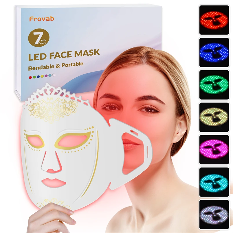 Lâmpada de terapia de luz LED 360 contas Máscaras faciais leves femininas para levantar a pele e flacidez firme da pele estimular a produção de colágeno