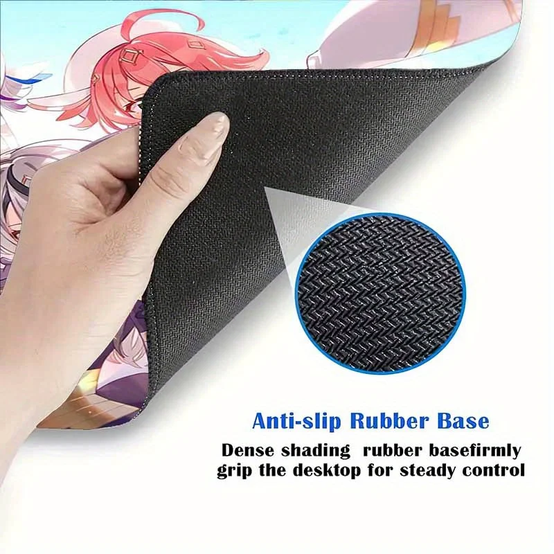 قطعة واحدة من لوحة ماوس ACMALCO Anime Girls - سجادة مكتب مطاطية قابلة للغسل وغير قابلة للانزلاق، ملحقات مكتبية ممتازة للألعاب مع شخصية نابضة بالحياة #5