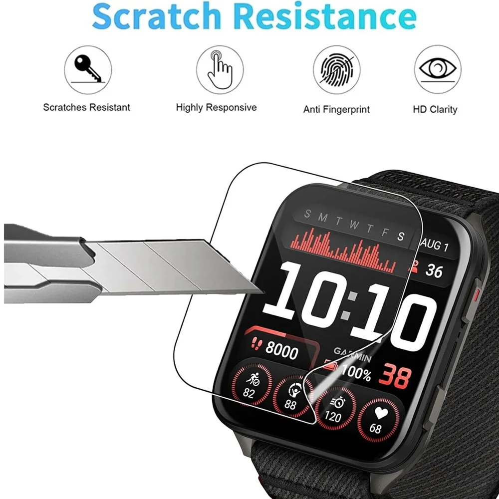 100 Buah Film Pelindung Hidrogel TPU Lembut untuk Jam Tangan Pintar Garmin Venu X1 Pelindung Layar Bening HD